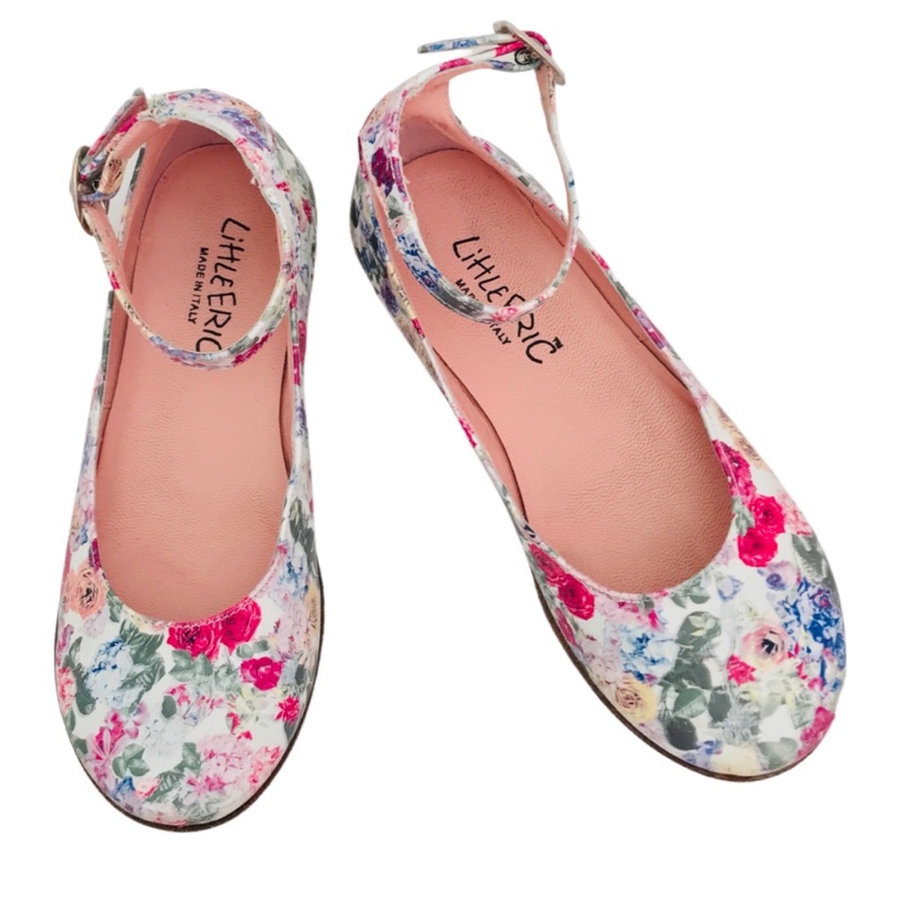 Pink Floral Girls' Mary Jane Shoes